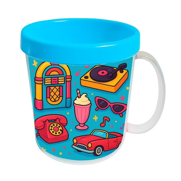 Caneca Acrílica Infantil Personalizada Anos 50