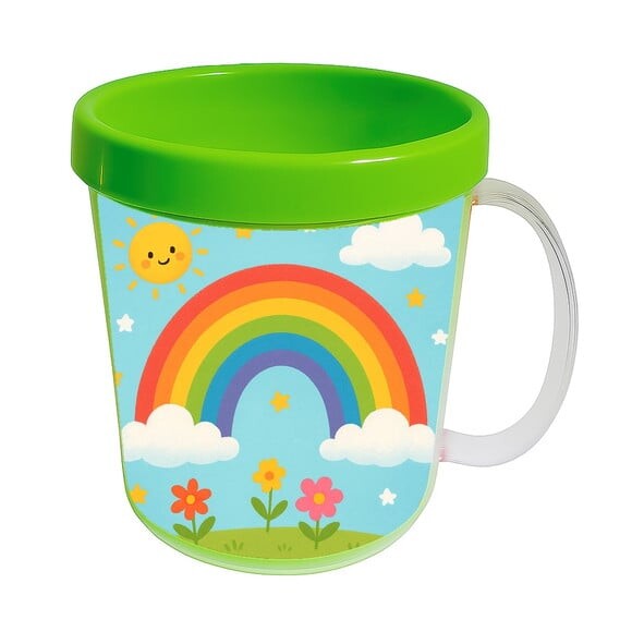 Caneca Acrílica Infantil Personalizada Arco-íris