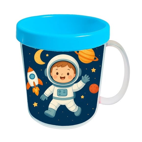 Caneca Acrílica Infantil Personalizada Astronauta