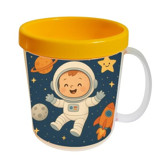Caneca Acrílica Infantil Personalizada Astronauta Baby