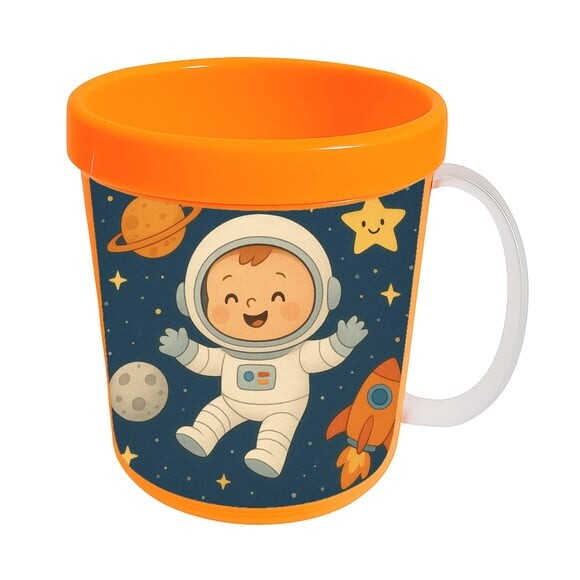 Caneca Acrílica Infantil Personalizada Astronauta Baby