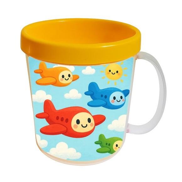 Caneca Acrílica Infantil Personalizada Aviões