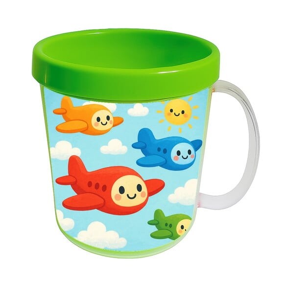Caneca Acrílica Infantil Personalizada Aviões