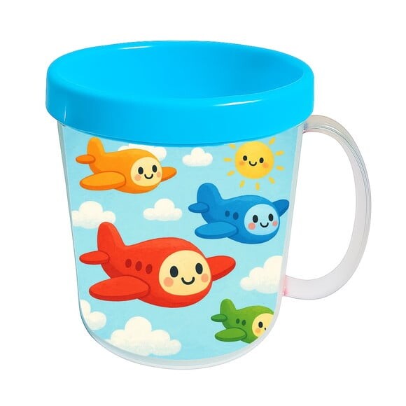 Caneca Acrílica Infantil Personalizada Aviões