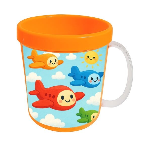 Caneca Acrílica Infantil Personalizada Aviões