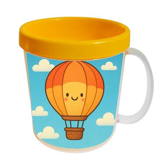 Caneca Acrílica Infantil Personalizada Balão de Ar Quente
