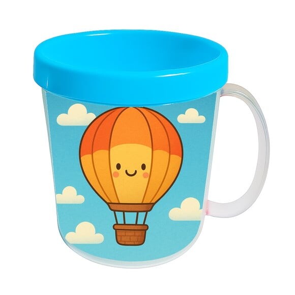 Caneca Acrílica Infantil Personalizada Balão de Ar Quente