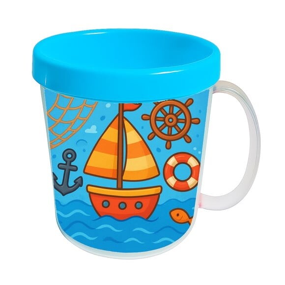 Caneca Acrílica Infantil Personalizada Barquinho