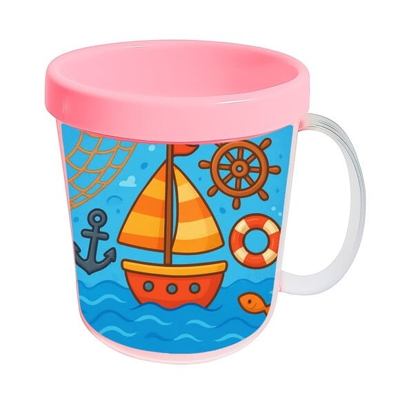 Caneca Acrílica Infantil Personalizada Barquinho