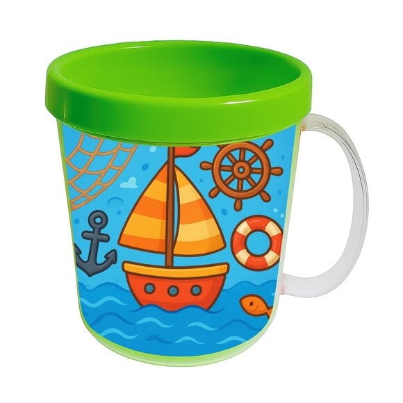 Caneca Acrílica Infantil Personalizada Barquinho