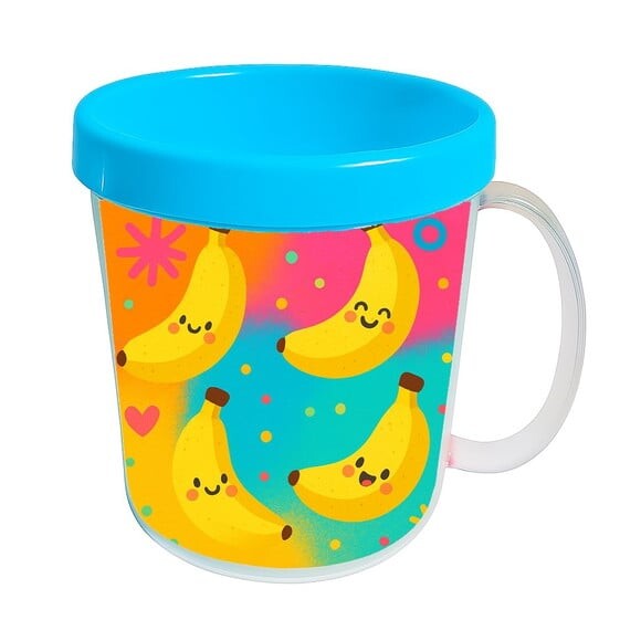Caneca Acrílica Infantil Personalizada Bananas Divertidas