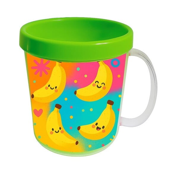 Caneca Acrílica Infantil Personalizada Bananas Divertidas