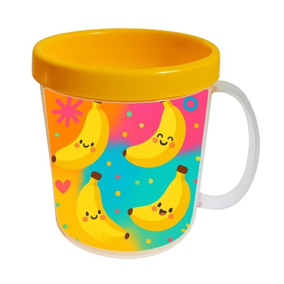 Caneca Acrílica Infantil Personalizada Bananas Divertidas