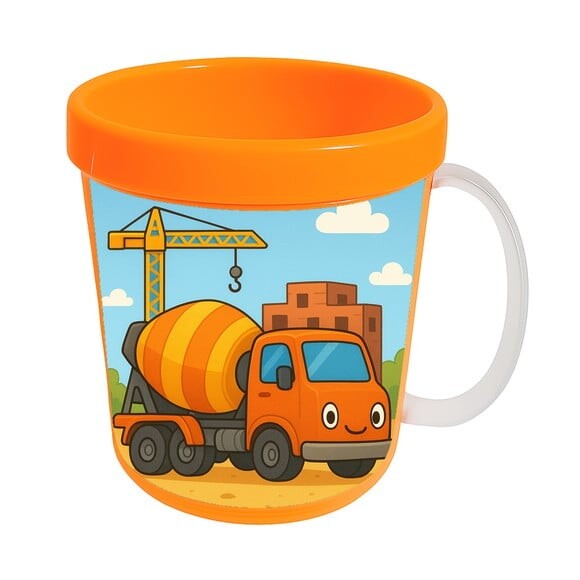 Caneca Acrílica Infantil Personalizada Betoneira