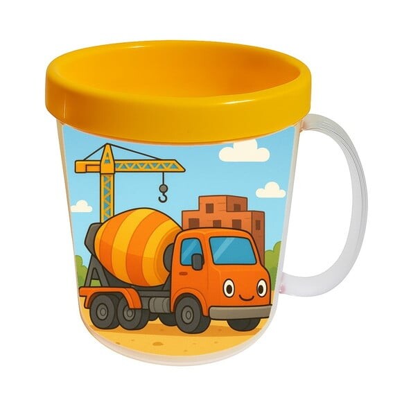 Caneca Acrílica Infantil Personalizada Betoneira