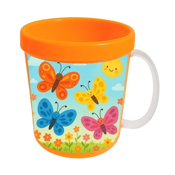 Caneca Acrílica Infantil Personalizada Borboletas