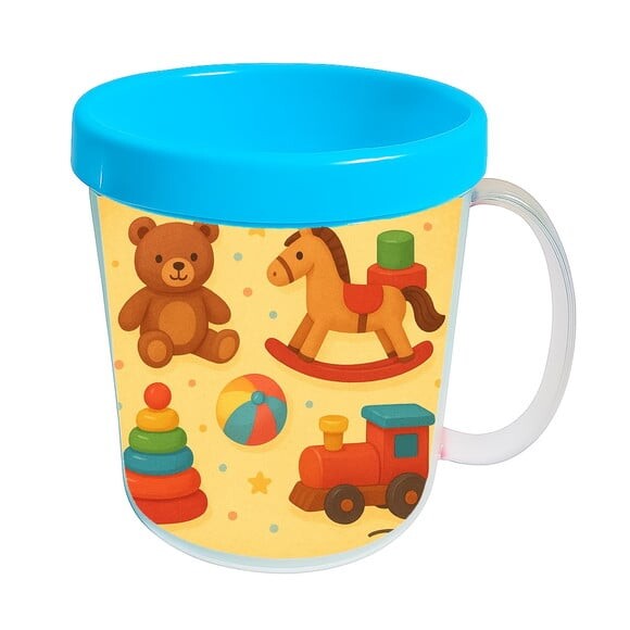 Caneca Acrílica Infantil Personalizada Brinquedos Clássicos