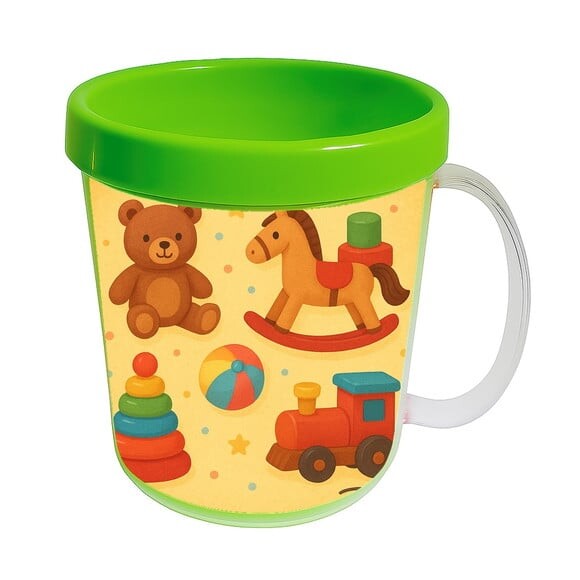 Caneca Acrílica Infantil Personalizada Brinquedos Clássicos