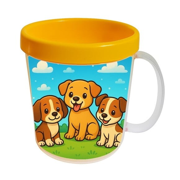 Caneca Acrílica Infantil Personalizada Cachorrinhos