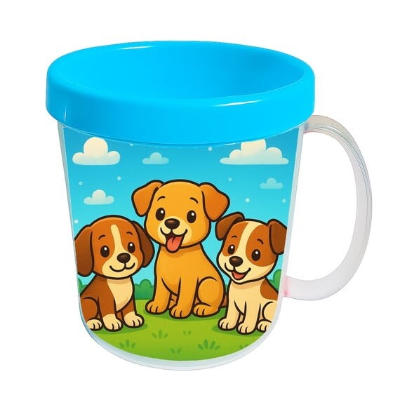 Caneca Acrílica Infantil Personalizada Cachorrinhos