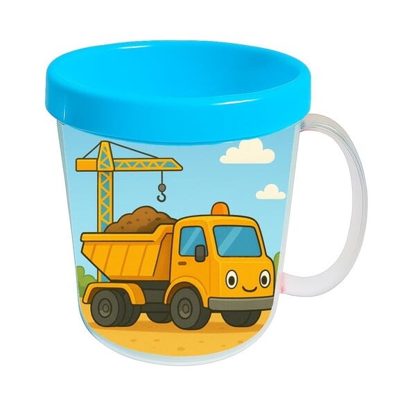 Caneca Acrílica Infantil Personalizada Caminhão Caçamba