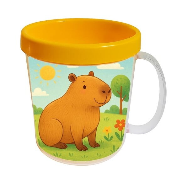 Caneca Acrílica Infantil Personalizada Capivara