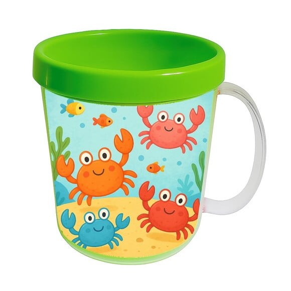 Caneca Acrílica Infantil Personalizada Caranguejinhos