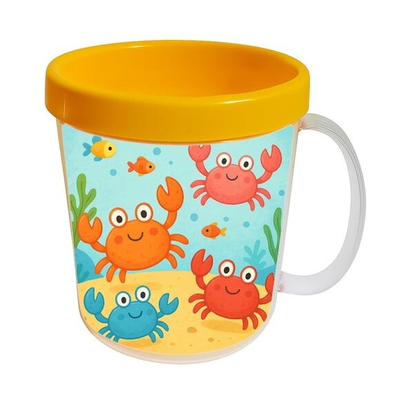 Caneca Acrílica Infantil Personalizada Caranguejinhos