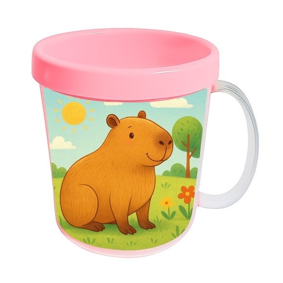 Caneca Acrílica Infantil Personalizada Capivara