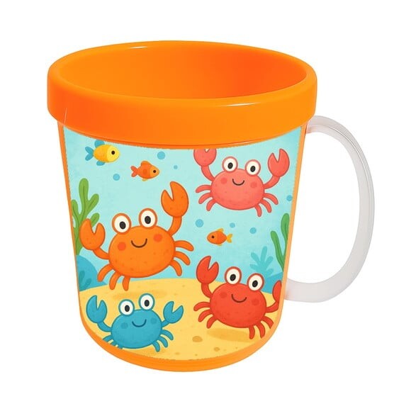 Caneca Acrílica Infantil Personalizada Caranguejinhos