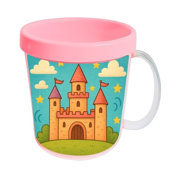 Caneca Acrílica Infantil Personalizada Castelo Encantado