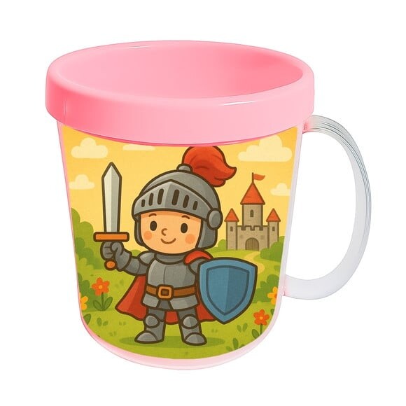 Caneca Acrílica Infantil Personalizada Cavaleiro Medieval