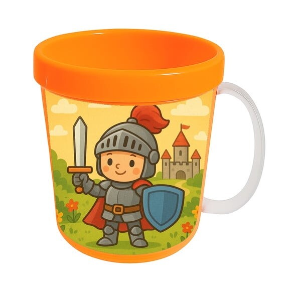 Caneca Acrílica Infantil Personalizada Cavaleiro Medieval