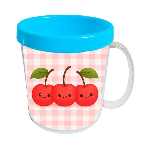 Caneca Acrílica Infantil Personalizada Cerejinha