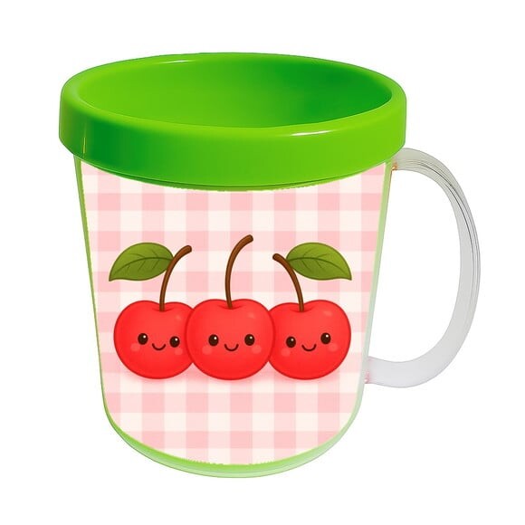 Caneca Acrílica Infantil Personalizada Cerejinha