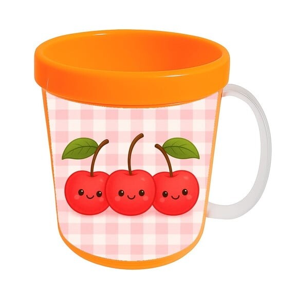 Caneca Acrílica Infantil Personalizada Cerejinha