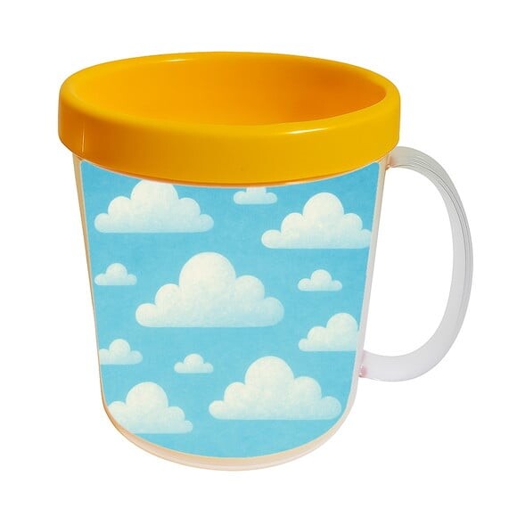 Caneca Acrílica Infantil Personalizada Céu Azul