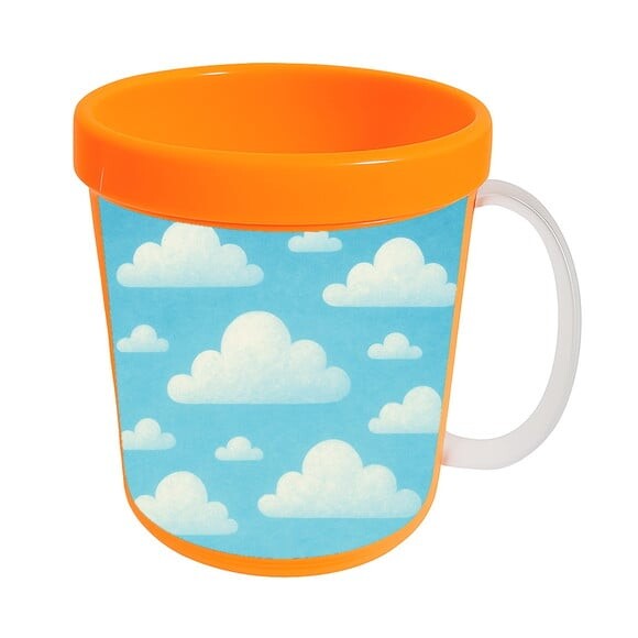 Caneca Acrílica Infantil Personalizada Céu Azul