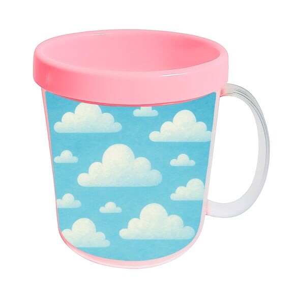 Caneca Acrílica Infantil Personalizada Céu Azul