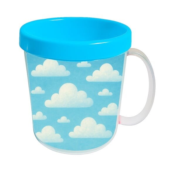 Caneca Acrílica Infantil Personalizada Céu Azul