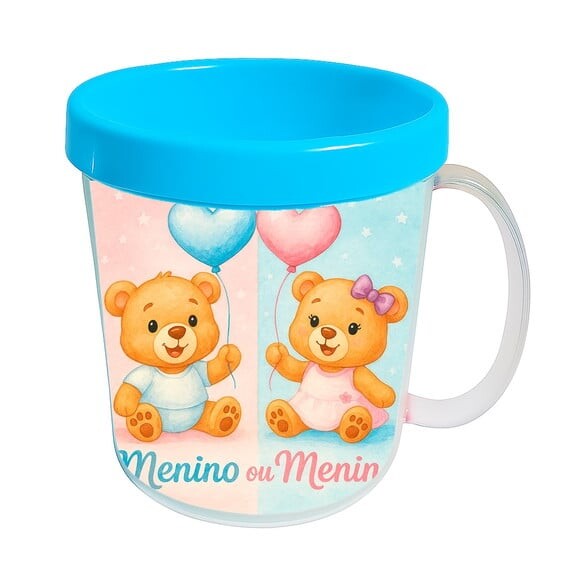 Caneca Acrílica Infantil Personalizada Chá de Revelação