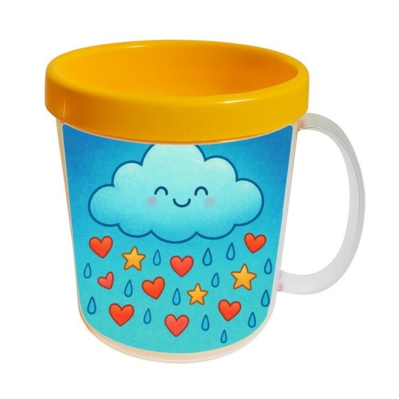 Caneca Acrílica Infantil Personalizada Chuva de Bênçãos