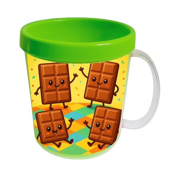 Caneca Acrílica Infantil Personalizada Chocolates