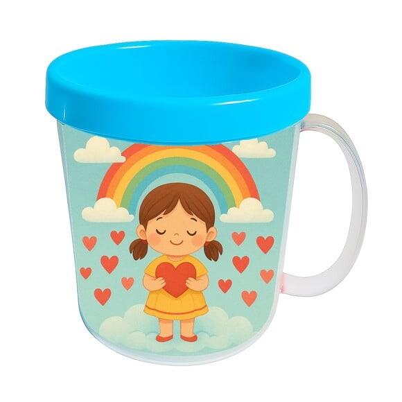 Caneca Acrílica Infantil Personalizada Chuva de Amor