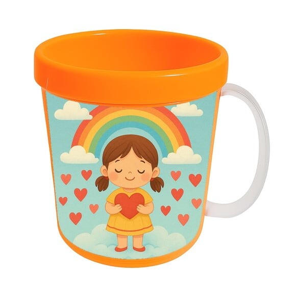 Caneca Acrílica Infantil Personalizada Chuva de Amor
