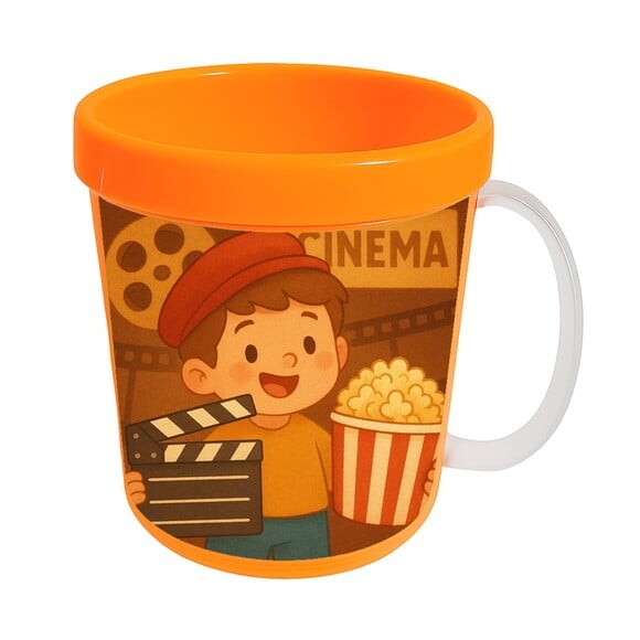 Caneca Acrílica Infantil Personalizada Cinema Antigo