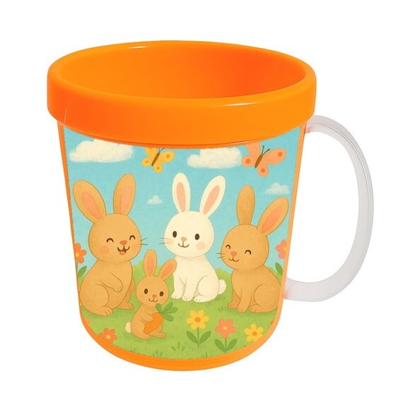 Caneca Acrílica Infantil Personalizada Coelhinhos