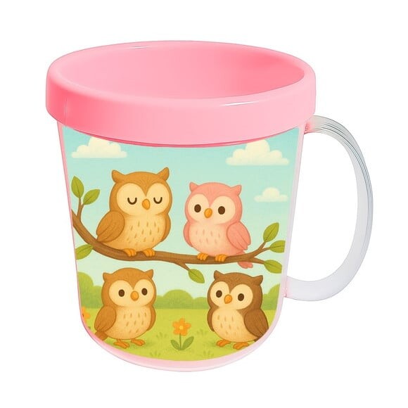 Caneca Acrílica Infantil Personalizada Corujinhas