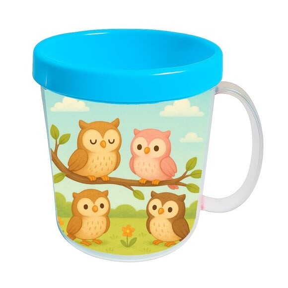 Caneca Acrílica Infantil Personalizada Corujinhas