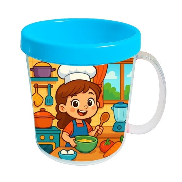 Caneca Acrílica Infantil Personalizada Cozinha Kids